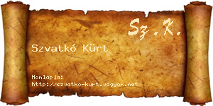 Szvatkó Kürt névjegykártya
